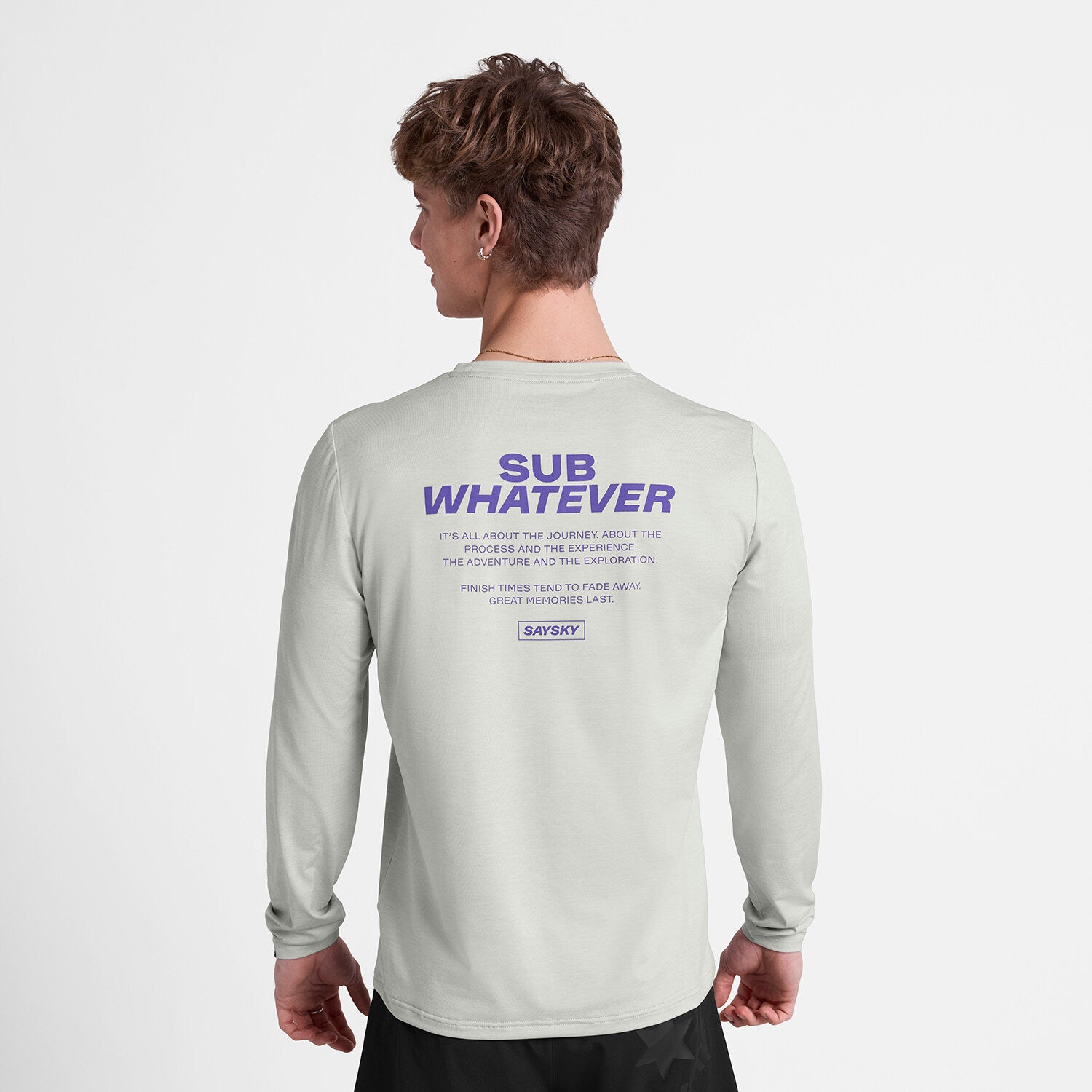 【新品タグ付】SAYSKY Logo Pace Longsleeve メンズM □ 公式 □ SAYSKY/セイスカイ ランニングTシャツ(ロングスリーブ