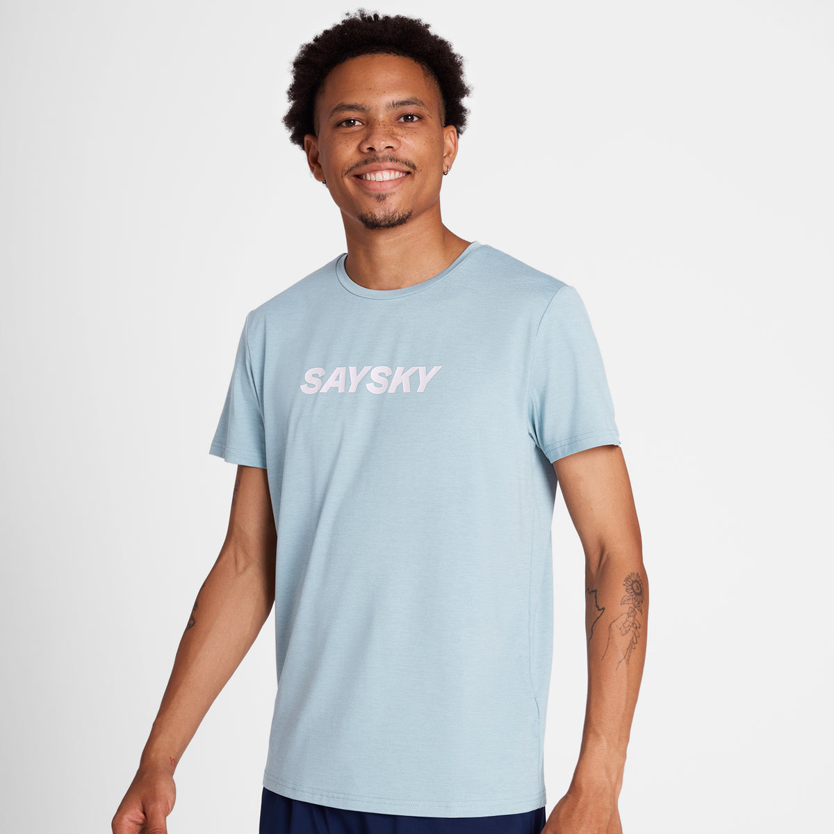 SAYSKY Logo Pace T-Shirt T-SHIRTS 2010 - BLUE MELANGE