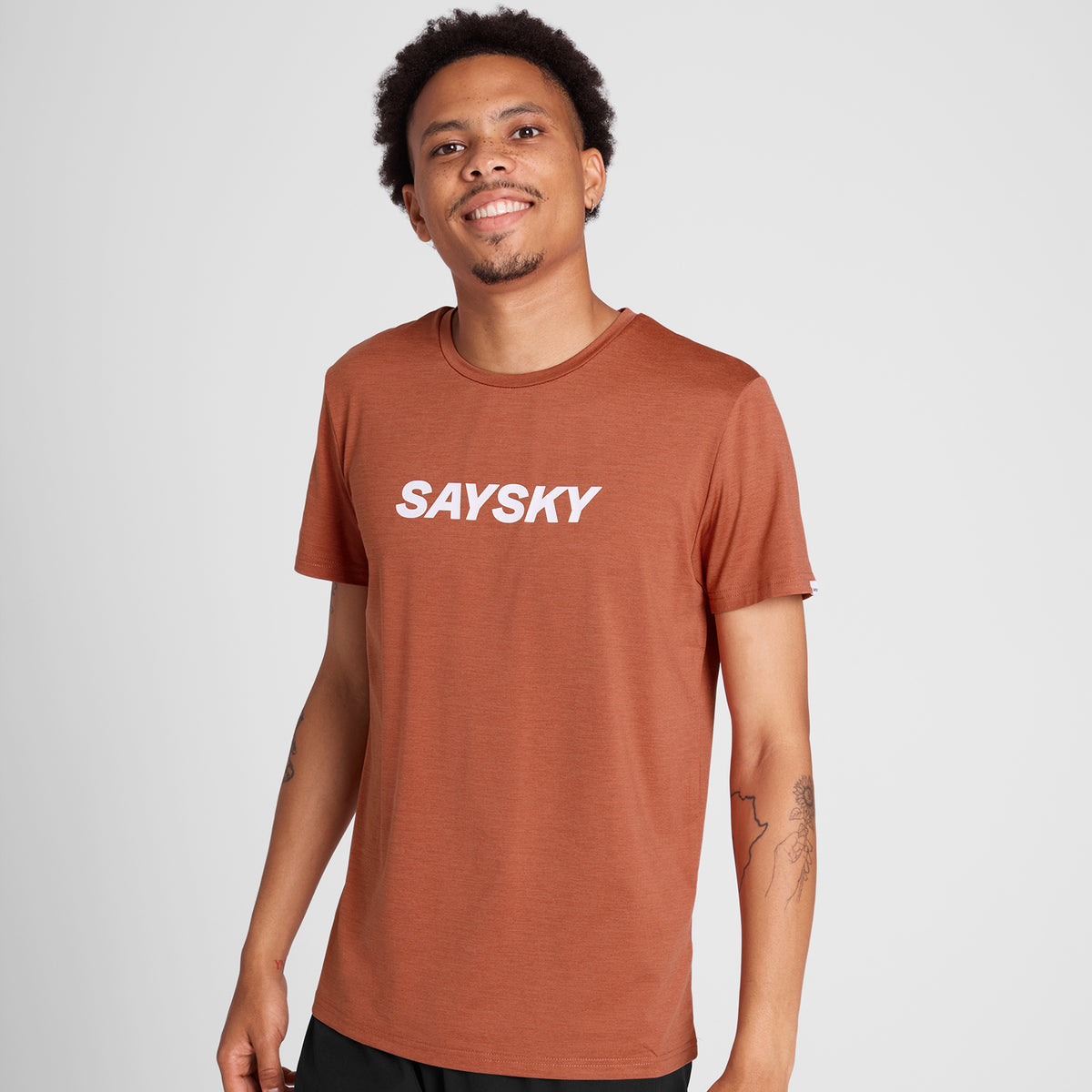 SAYSKY Logo Pace T-Shirt T-SHIRTS 5006 - RED MELANGE