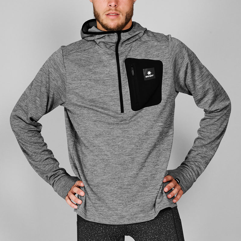 Saysky Pace Half Zip Hoodie Grey 6003 MMRHO01C6003