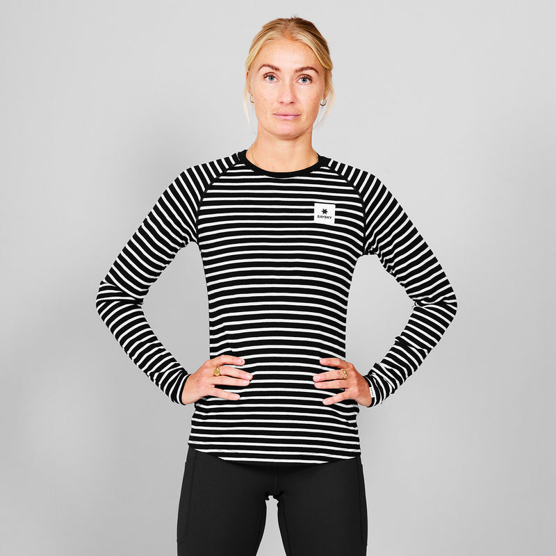 Saysky Merino 165 Base Layer Long Sleeve Stripes 002 XWRLS40C002