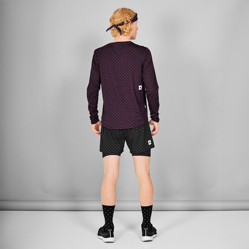 Saysky Reflective Polka 2 In 1 Pace Shorts 5" Black Reflective Polka 1018 MMRSH01C1018