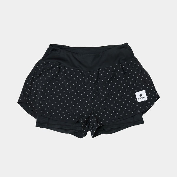 Saysky Reflective Polka 2 In 1 Pace Shorts 3" Black Reflective Polka 1018 MWRSH01C1018