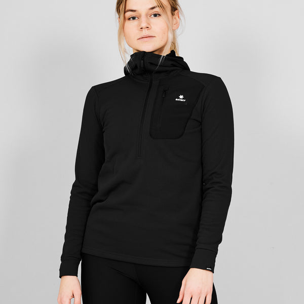 Saysky Combat Half Zip Fleece Hoodie Black 901 NWRHO30C901