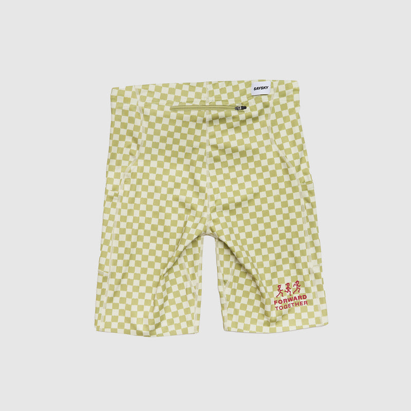 Saysky Checker Combat+ Short Tights 9" Green Checker 1034 NMRST31C1034