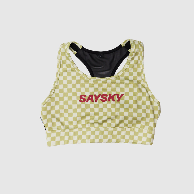 Saysky Checker Combat Sports Bra Green Checker 1034 NWRSB30C1034