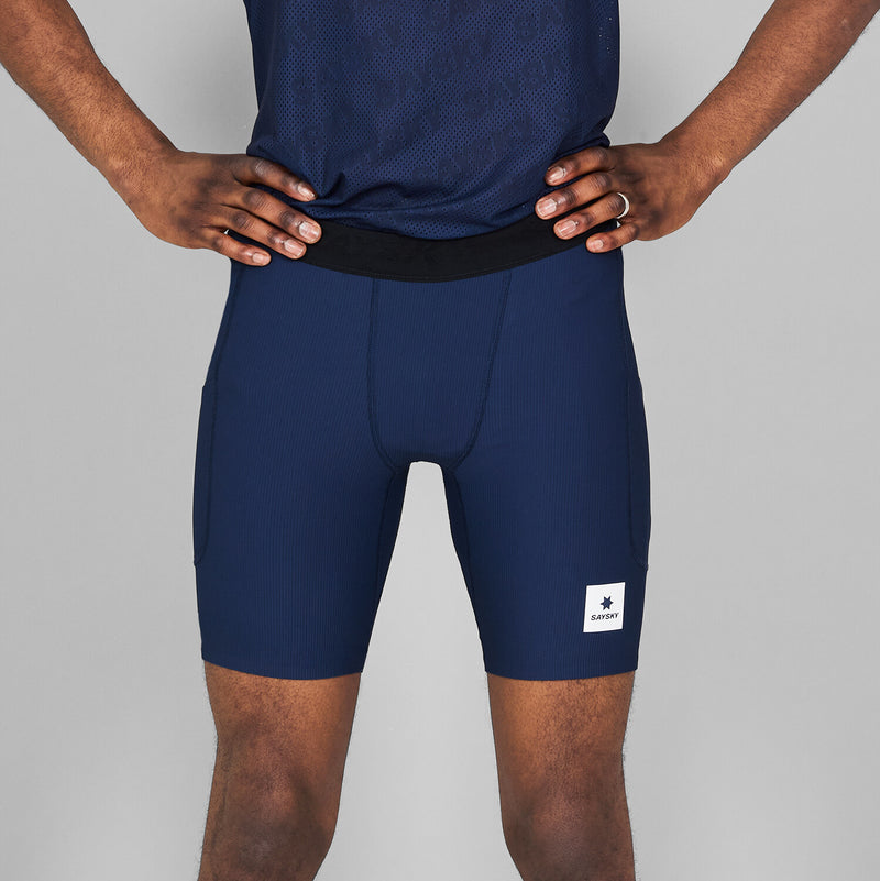 Saysky Combat+ Rib Short Tights 8'' Blue 201 NMRST32C201