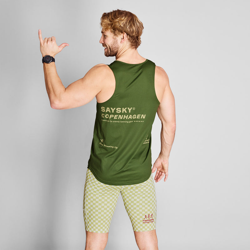 Saysky Checker Combat+ Short Tights 9" Green Checker 1034 NMRST31C1034