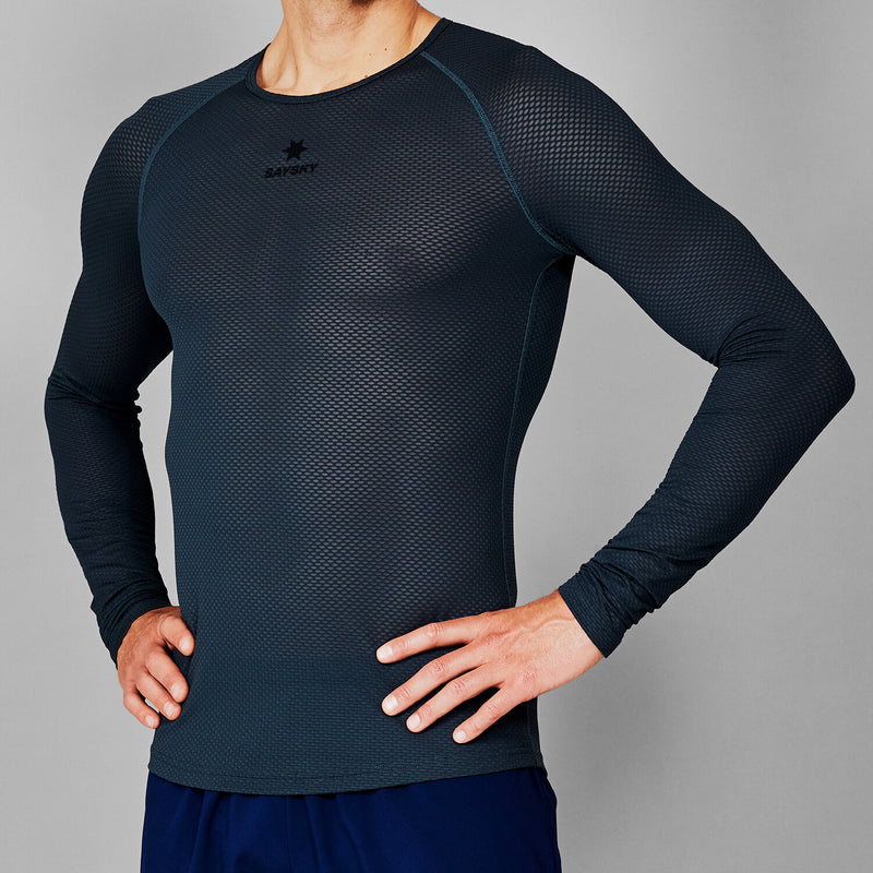 Saysky Mesh Base Layer Long Sleeve Grey 601 XMRBL32C601