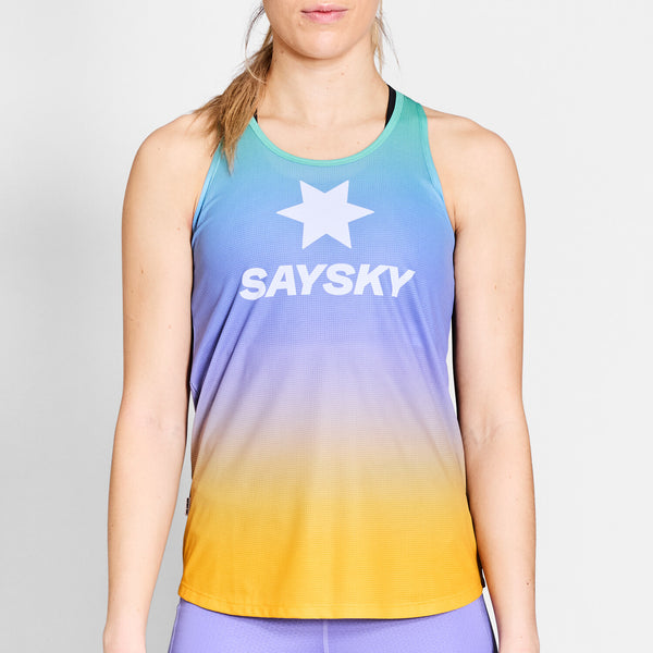 Saysky Drip Dye Flow Singlet Purple/Green/Yellow Drip Dye 1033 NWRSI60C1033