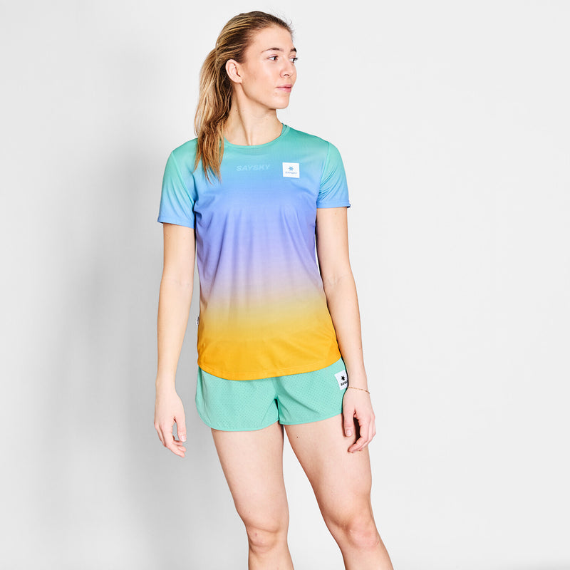 Saysky Drip Dye Flow T-Shirt Purple/Green/Yellow Drip Dye 1033 NWRSS60C1033