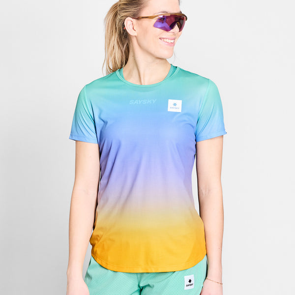 Saysky Drip Dye Flow T-Shirt Purple/Green/Yellow Drip Dye 1033 NWRSS60C1033