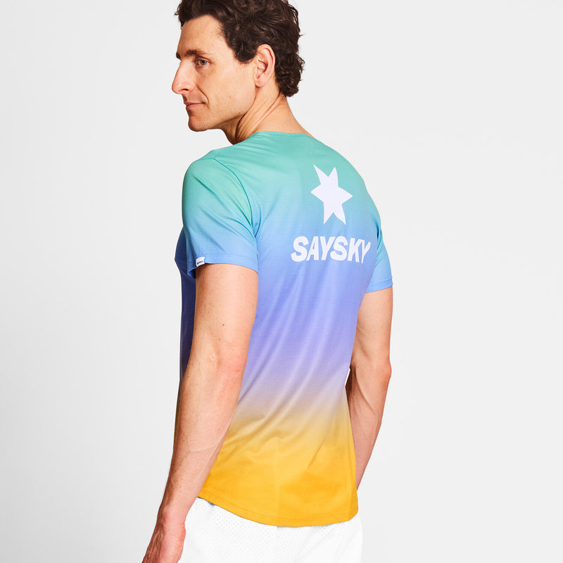 Saysky Drip Dye Flow T-Shirt Purple/Green/Yellow Drip Dye 1033 NMRSS60C1033
