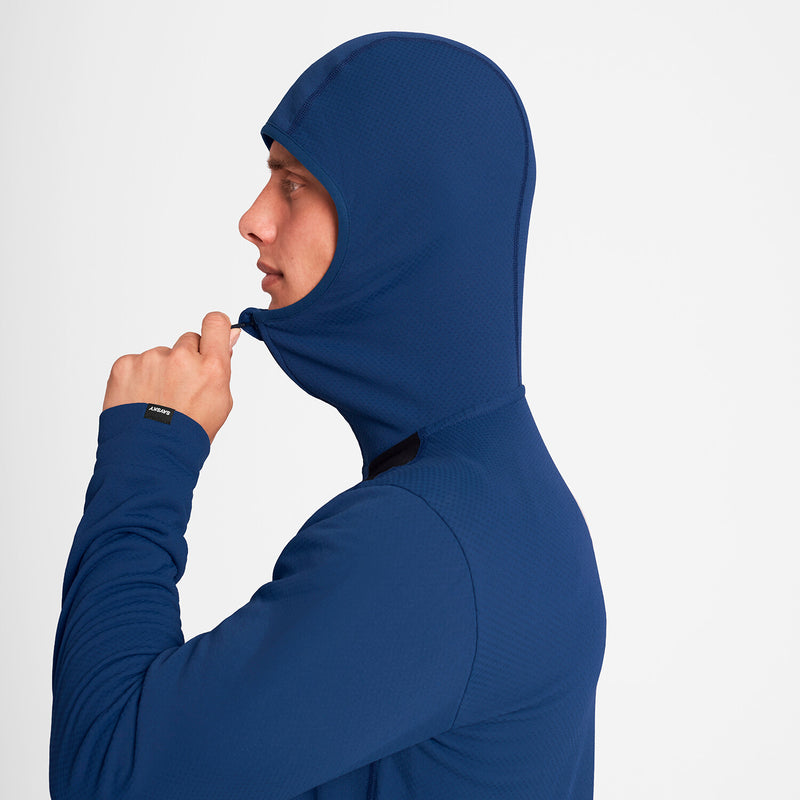 Saysky Combat Half Zip Fleece Hoodie Blue 219 OMRHO30C219