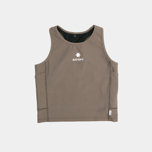 Saysky Combat Rib Crop Top Taupe 714 OWRSB32C714