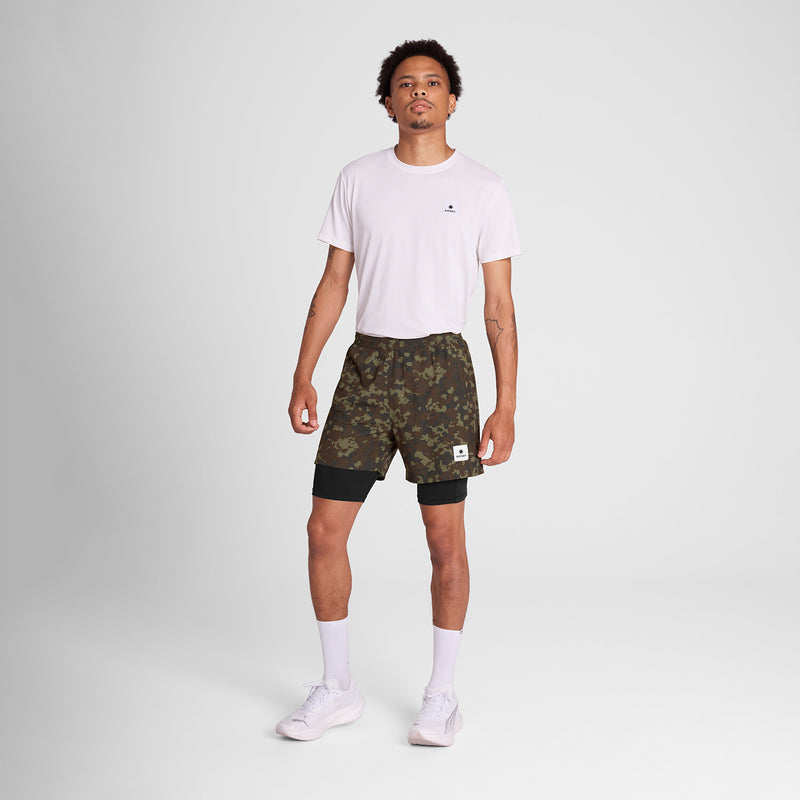 Saysky Camo Pace 2 in 1 Shorts 5'' Brown Camo 1048 OMRSH20C1048