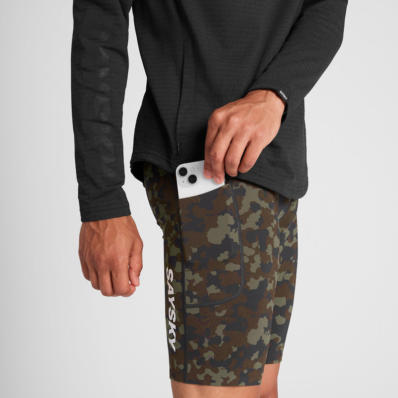 Saysky Camo Combat+ Short Tights 9" Brown Camo 1048 OMRST31C1048