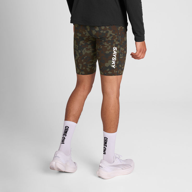 Saysky Camo Combat+ Short Tights 9" Brown Camo 1048 OMRST31C1048