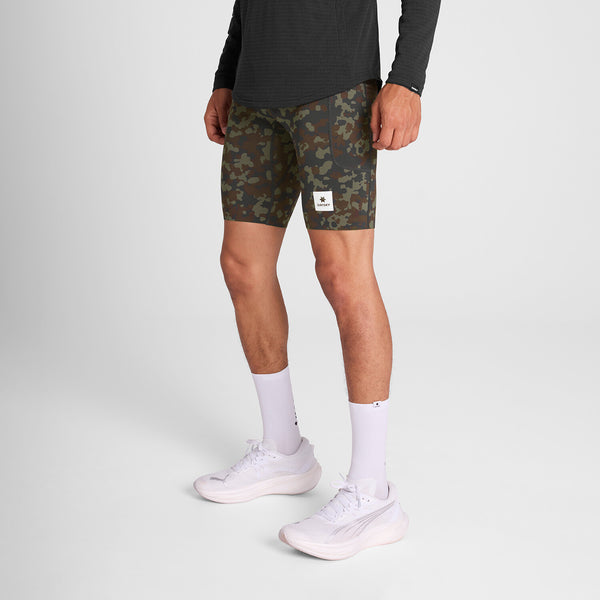 Saysky Camo Combat+ Short Tights 9" Brown Camo 1048 OMRST31C1048