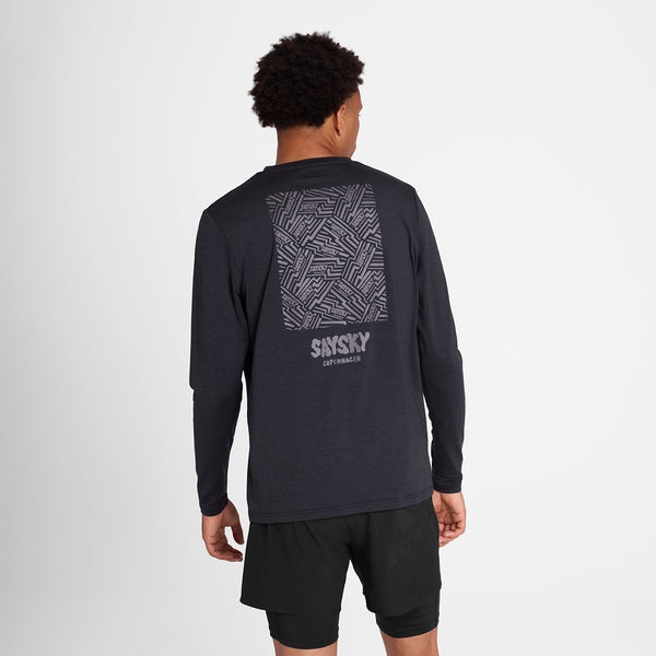 Saysky Reflective Logo Pace Long Sleeve Black 9001 OMRLS20C9001