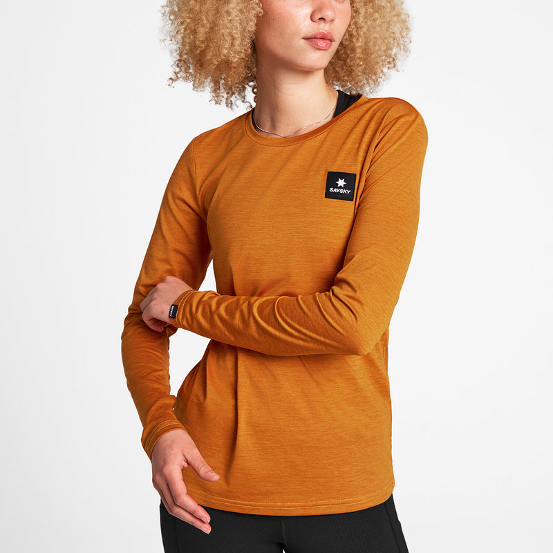 Saysky Reflective Logo Pace Long Sleeve Orange 4008 OWRLS20C4008