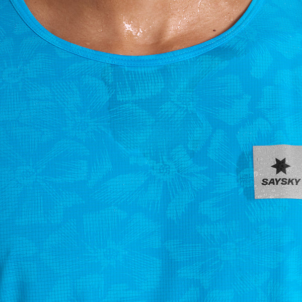Saysky Reactive Flow T-shirt Blue Reactive Flower 1045 NMRSS60C1045