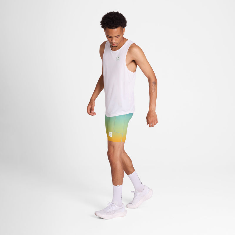 Saysky Drip Dye Combat+ Short Tights 7" Blue/Yellow/Green Drip Dye 1032 NMRST33C1032