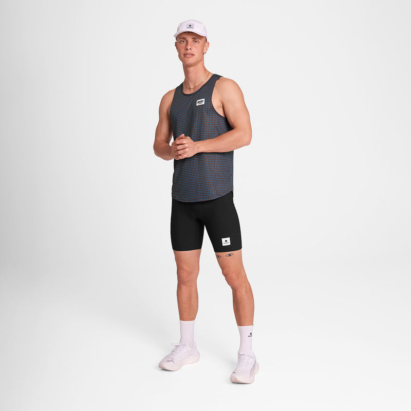 Saysky Houndstooth Combat Singlet Blue Houndstooth 1047 OMRSI31C1047
