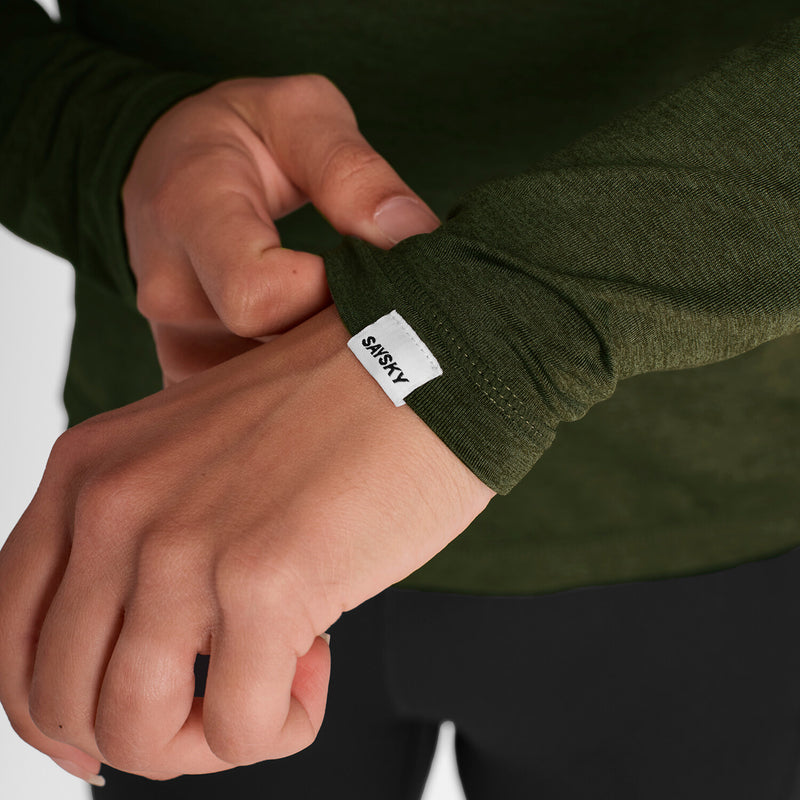 Saysky Pace Half Zip Long Sleeve Green 3001 XWRLS21C3001