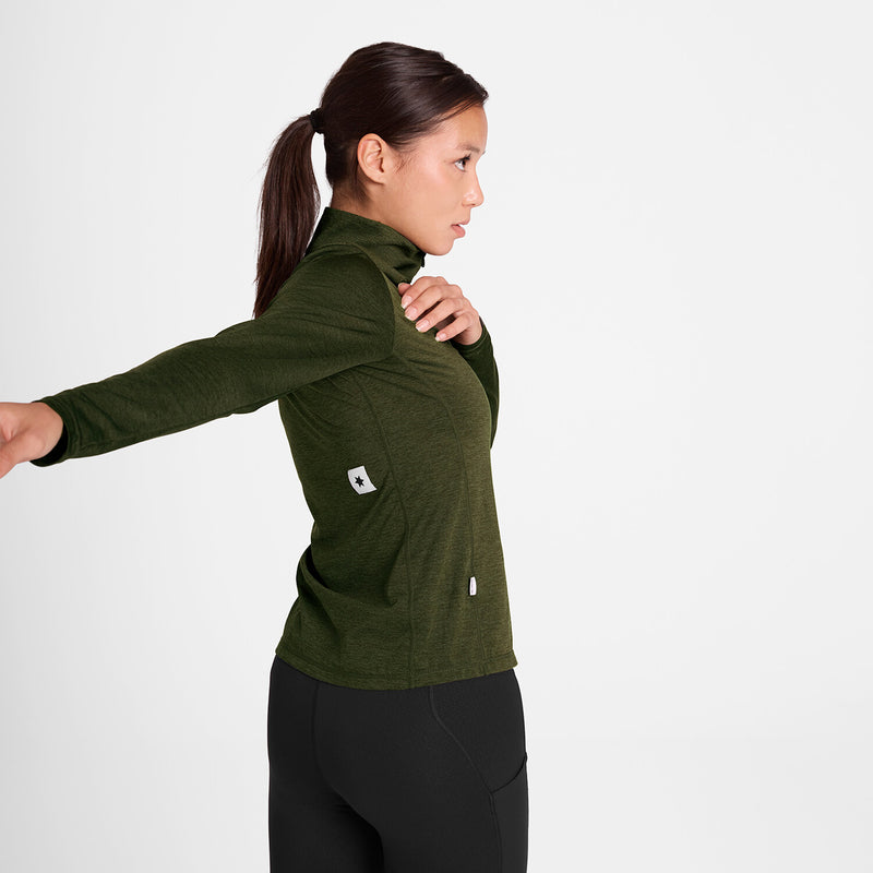 Saysky Pace Half Zip Long Sleeve Green 3001 XWRLS21C3001