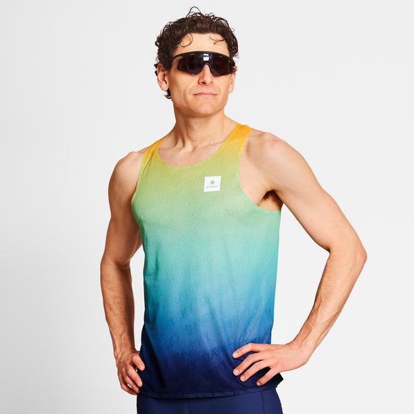 Saysky Drip Dye Flow Air Singlet Blue/Yellow/Green Drip Dye 1032 NMRSI63C1032