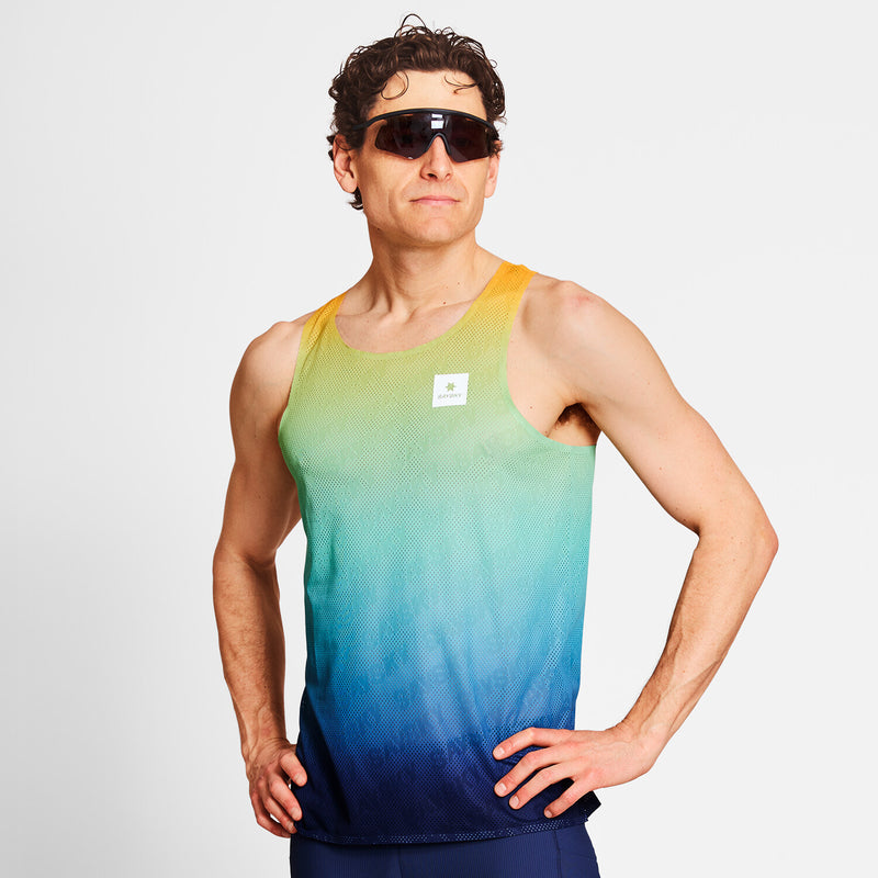 Saysky Drip Dye Flow Air Singlet Blue/Yellow/Green Drip Dye 1032 NMRSI63C1032
