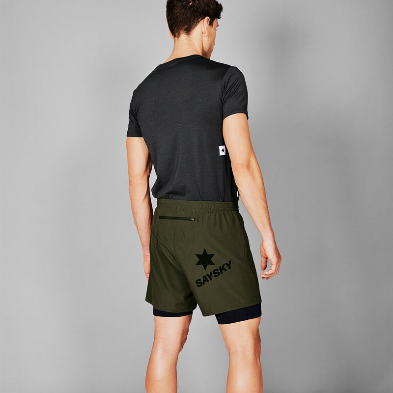 Saysky 2 in 1 Pace Shorts 5'' Green 301 XMRSH20C301