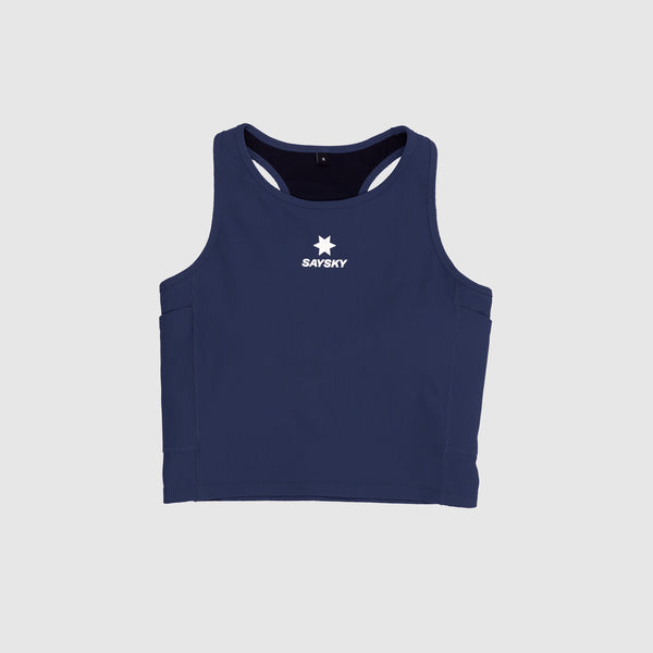 Saysky Combat Rib Crop Top Blue 201 OWRSB32C201