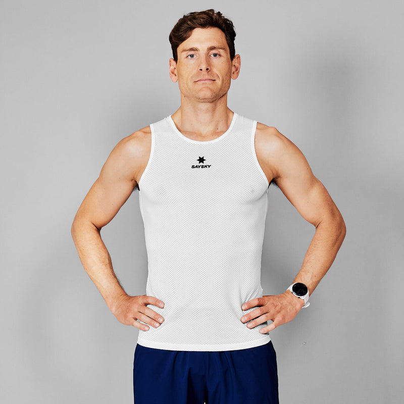 Saysky Mesh Base Layer Singlet White 101 XMRBL31C101