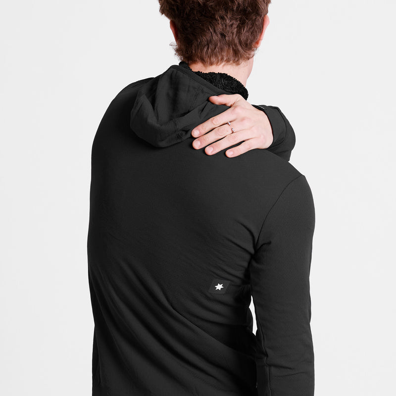 Saysky Combat Half Zip Fleece Hoodie Black 901 NMRHO30C901