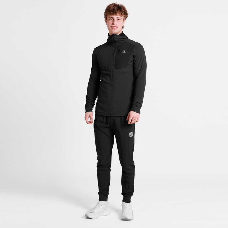 Saysky Combat Half Zip Fleece Hoodie Black 901 NMRHO30C901