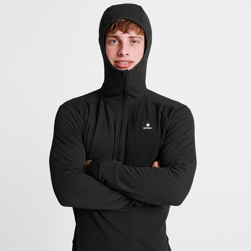 Saysky Combat Half Zip Fleece Hoodie Black 901 NMRHO30C901