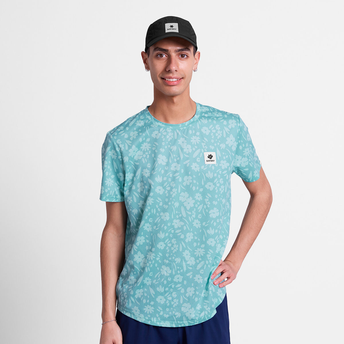 Saysky Flower Combat T-Shirt Light Blue Flower 1066 SM25012