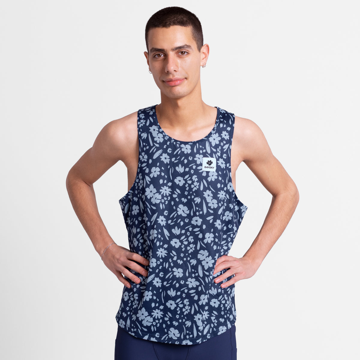 Saysky Flower Combat Singlet Blue Flower 1065 SM30011