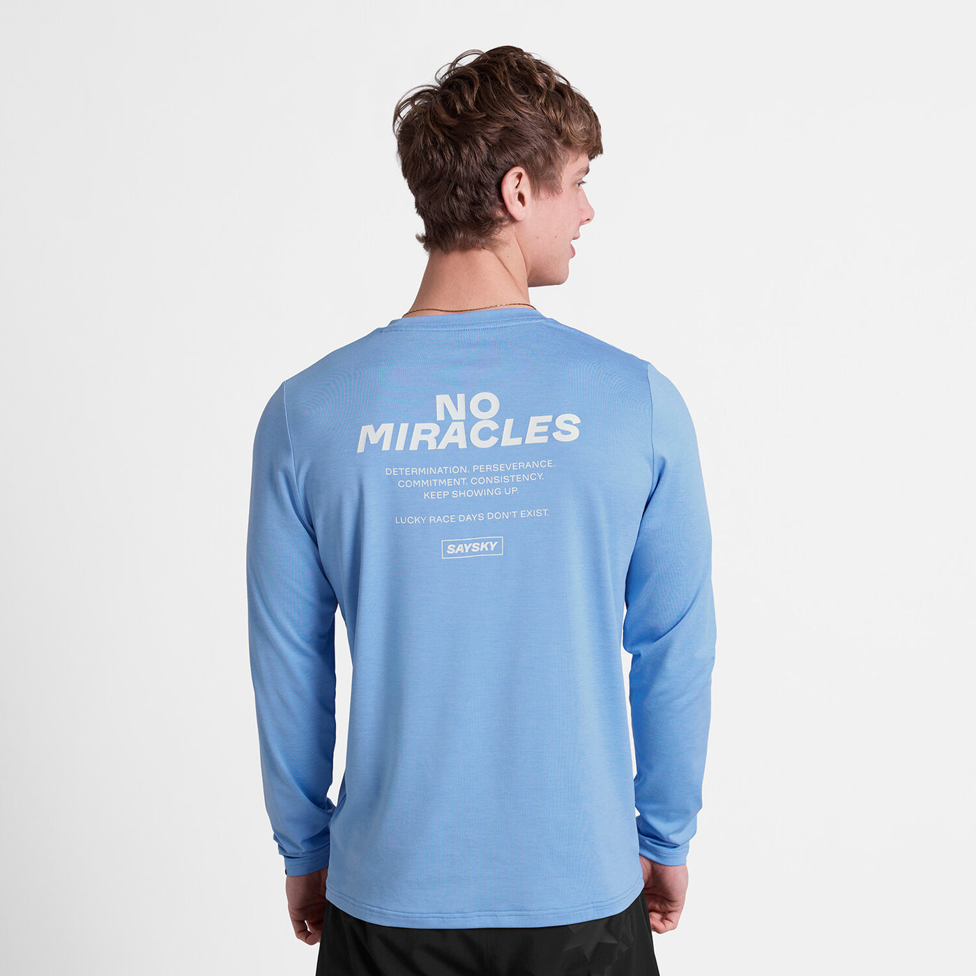 【新品タグ付】SAYSKY Logo Pace Longsleeve メンズM □ 公式 □ SAYSKY/セイスカイ ランニングTシャツ（ロングスリーブ