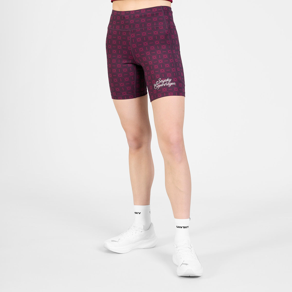 Saysky Couture Combat+ Short Tights 7\" Burgundy Couture 1078 SW55013