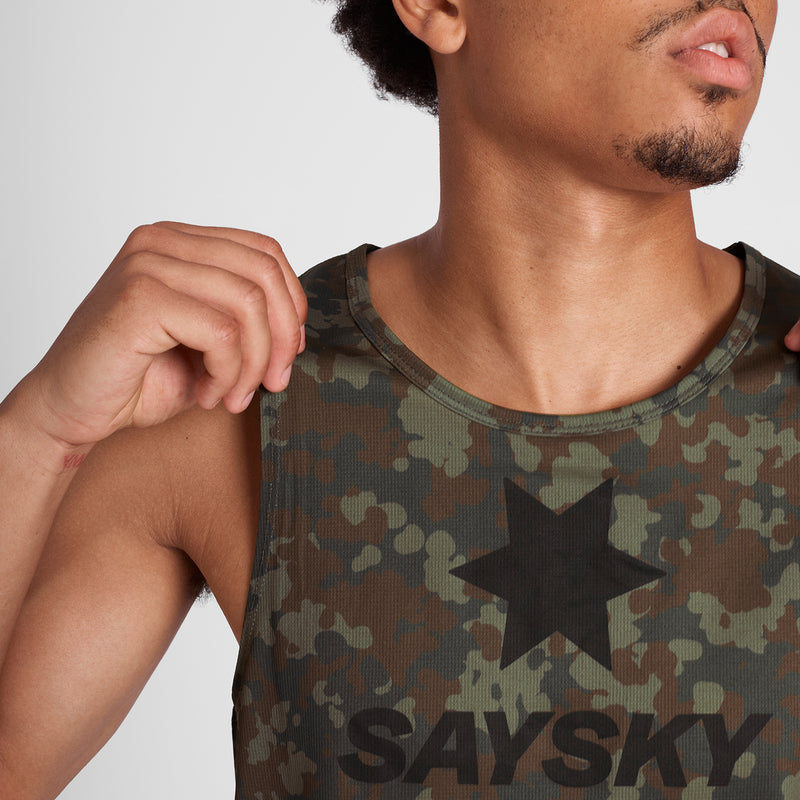 SAYSKY Camo Combat Singlet SINGLETS 1048 - BROWN AOP