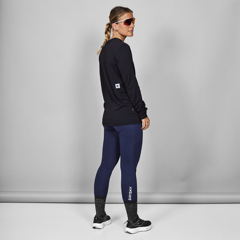 SAYSKY Flow Base Layer LONG SLEEVES 901 - BLACK