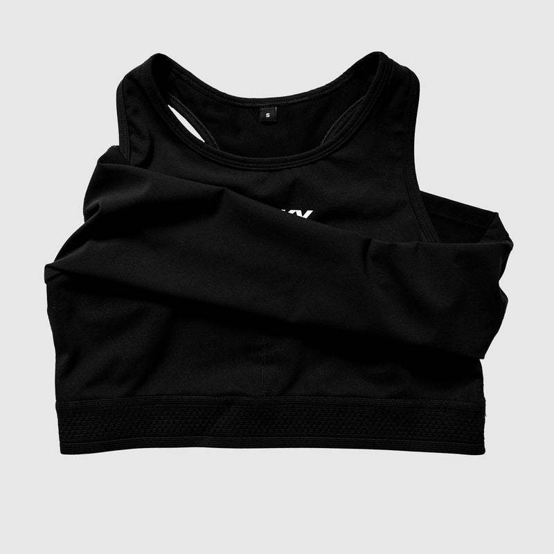 SAYSKY Flow Race Crop Top SPORTS BRA 901 - BLACK