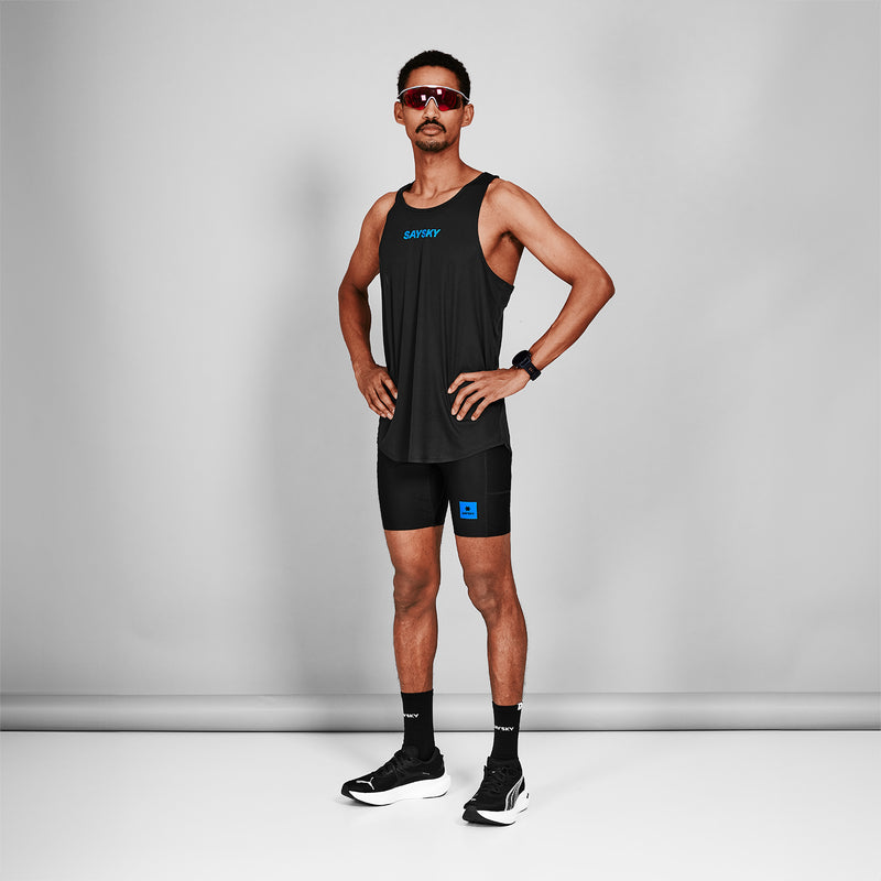 SAYSKY Flow+ Race Short Tights 7'' TIGHTS 901 - BLACK