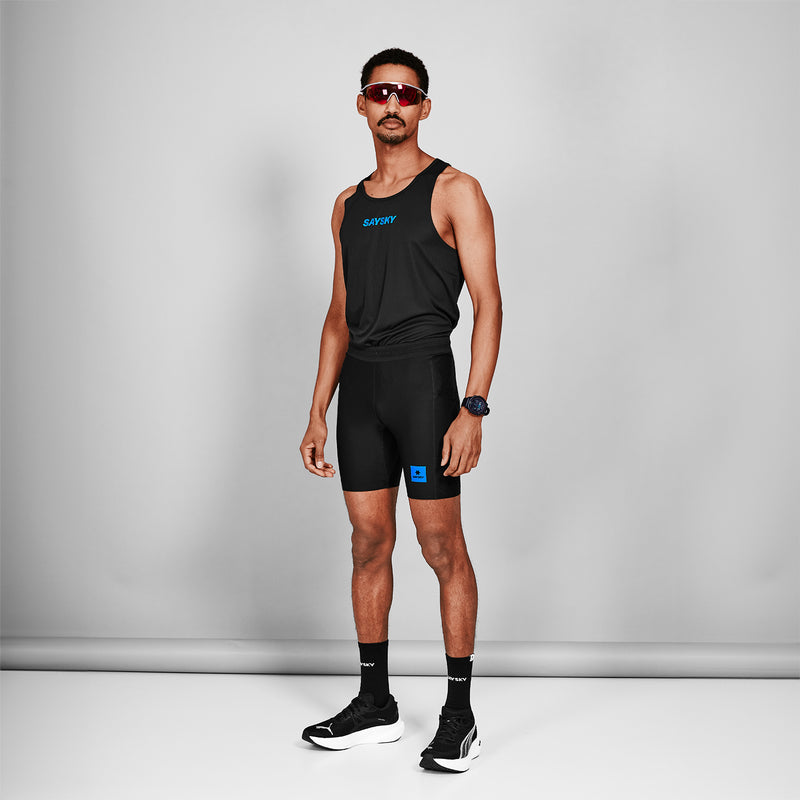 SAYSKY Flow+ Race Short Tights 7'' TIGHTS 901 - BLACK