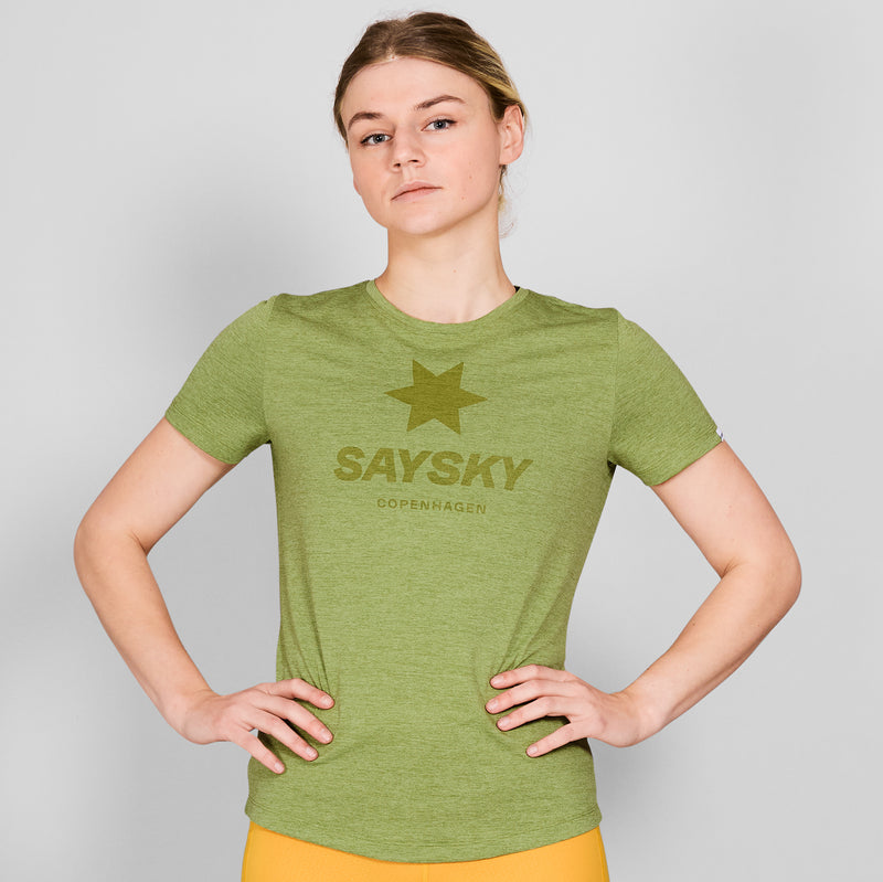 SAYSKY Logo Combat Pro T-shirt T-SHIRTS 3009 - GREEN MELANGE