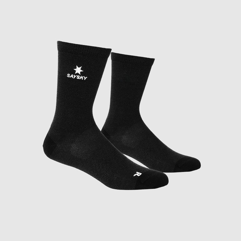 SAYSKY Logo High Merino Socks SOCKS 901 - BLACK