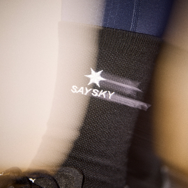 SAYSKY Logo High Merino Socks SOCKS 901 - BLACK